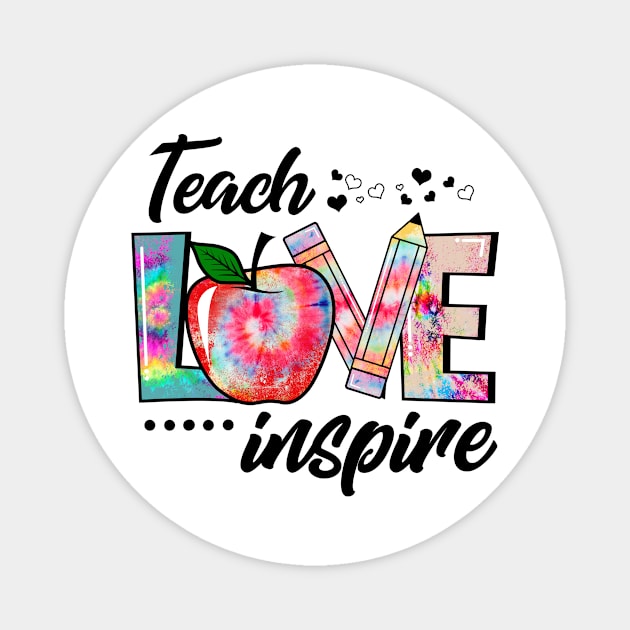 teach love inspire Magnet by AntonioClothing